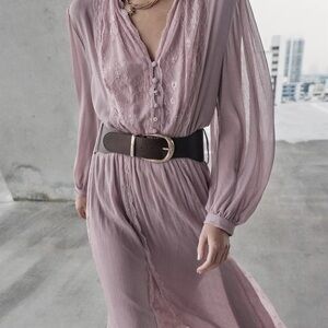 Do not buy ! In search of this ! Zara Mauve Maxi Dress with Black Belt